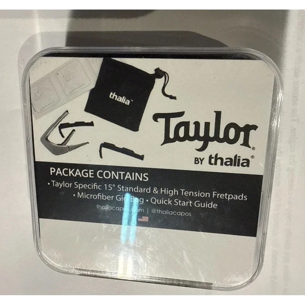 Thalia Guitar Capo Taylor Officially Licensed 400 Series Reflections, Black Chro